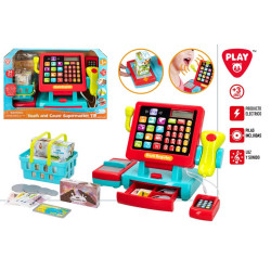 PlayGo - Caja Registradora Supermercado Tactil Electrica +3A