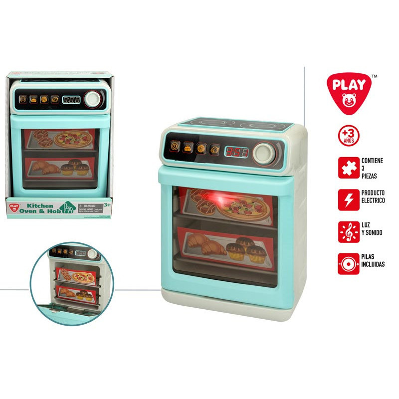 PlayGo - Cocina Electrica y Horno c/Luz y Sonido +3 A