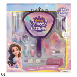 Princess Dreams - Set Maquillaje c/Espejo y Pegatinas +5Años