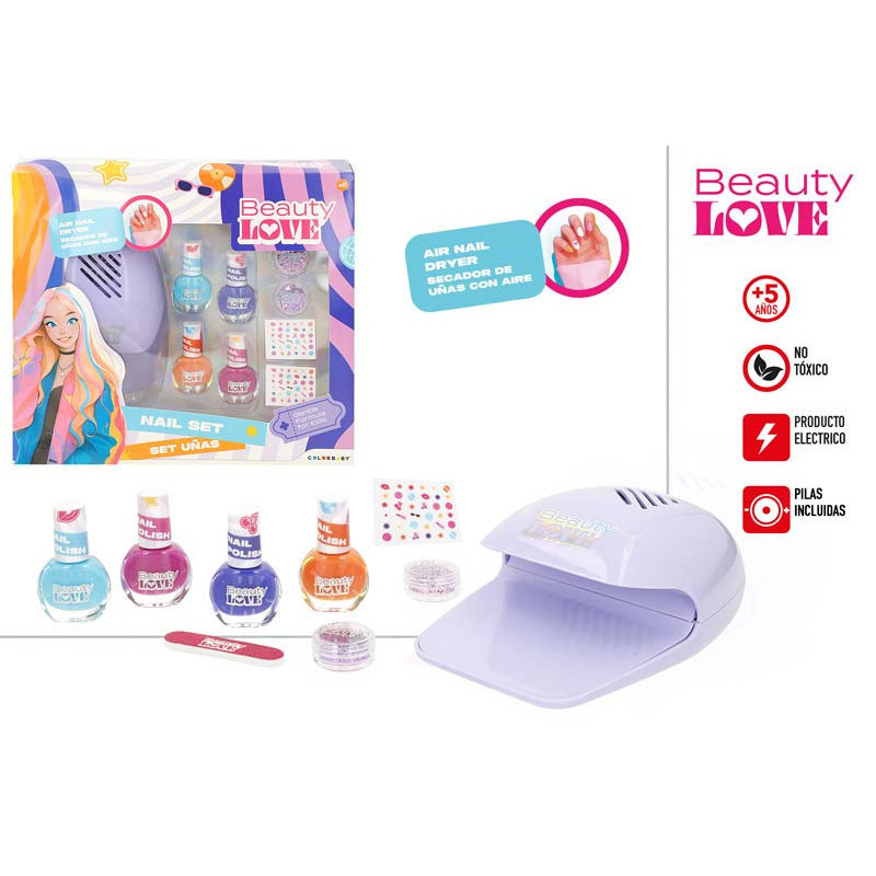 Beauty Love - Set Manicura Uñas c/Secador Electrico +5A