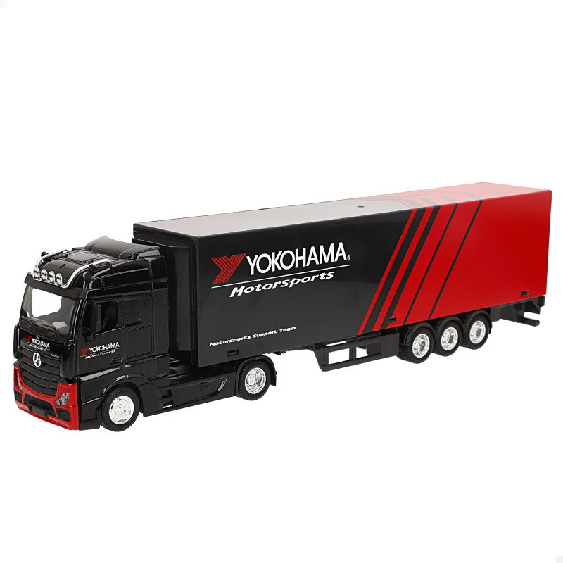 Burago Street Fire - Camion Metal 1:43 Mercedes Actros c/Remolque