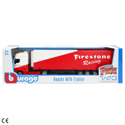 Burago Street Fire - Camion Metal 1:43 Mercedes Actros c/Remolque
