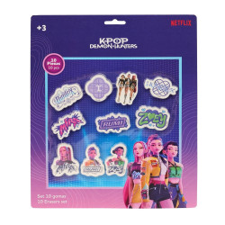 Set 10 Gomas de Borrar K-pop Demon Hunters