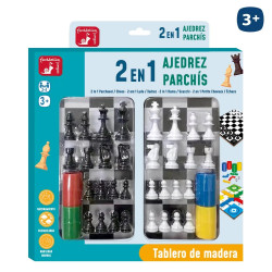 Parchis/Ajedrez Madera 30x30 cm