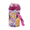 Botella 450ml C/Pajita+Correa Princesas