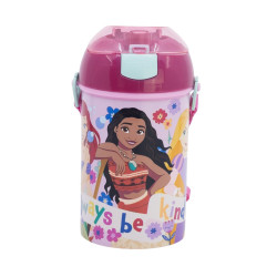 Botella 450ml C/Pajita+Correa Princesas