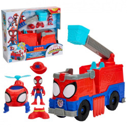 Spidey and his Amazing Friends Rescue-Webs Camión de Bomberos y Figura de Spidey