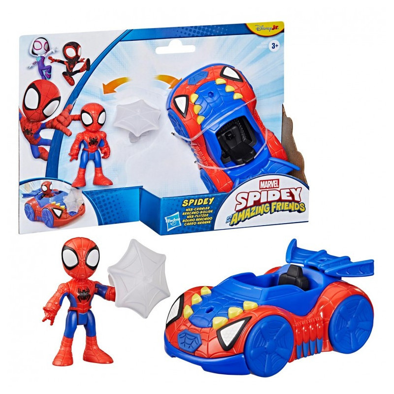 Spidey and His Amazing Friends Figura Spidey con Bólido Arácnido