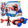 Spidey and his Amazing Friends Figura Miles Spin Morales con Aracno Triciclo
