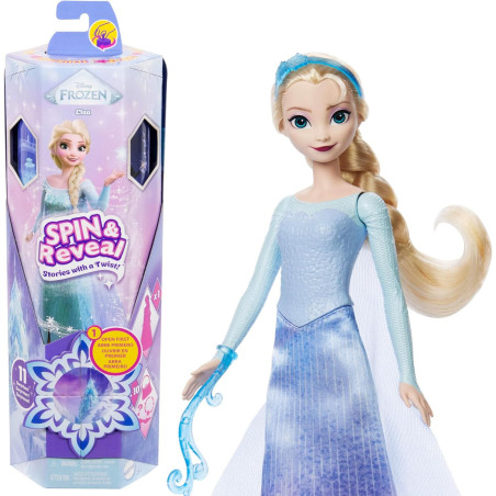 Muñeca Elsa Frozen Spin Reveal Disney 30cm