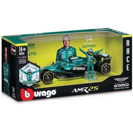 Burago - Coche F1 Aston Martin AMR 25 c/Piloto
