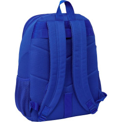 Real Madrid Mochila Adaptable A Carro Escolar Azul 32x16x44cm