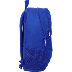 Real Madrid Mochila Adaptable A Carro Escolar Azul 32x16x44cm