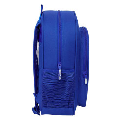Real Madrid Mochila Junior Adaptable A Carro Escolar Azul