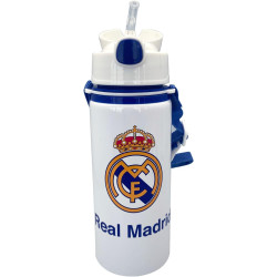 Botella Cantimplora Con Correa Aluminio Real Madrid