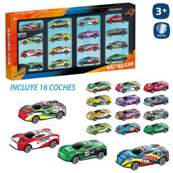 Set Caja 16 Vehiculos 7 cm
