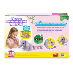 Pets Alive Mommy Elephant con Bebés Elefante Sorpresa