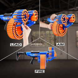 Rifle Blitz Hammer X-Shot C/tambor Giratorio - 48 Dardos