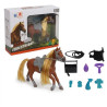 Set Caballo Crin Pelo c/Accesorios 18 cm