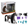 Set Caballo Crin Pelo c/Accesorios 18 cm