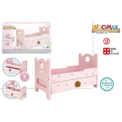 Woomax- Cama de Madera Muñecas
