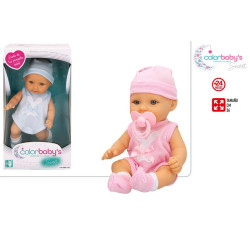 Colorbaby's - Muñeca Bebe 26 cm c/Chupete