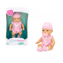 Colorbaby's - Muñeca Bebe 26 cm c/Chupete