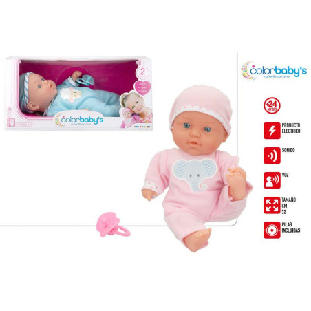Colorbaby's - Muñeca Bebe Blandito 32 cm