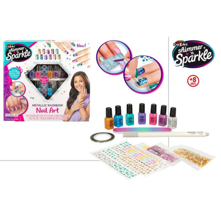 Estudio Uñas Arcoíris Metalizadas