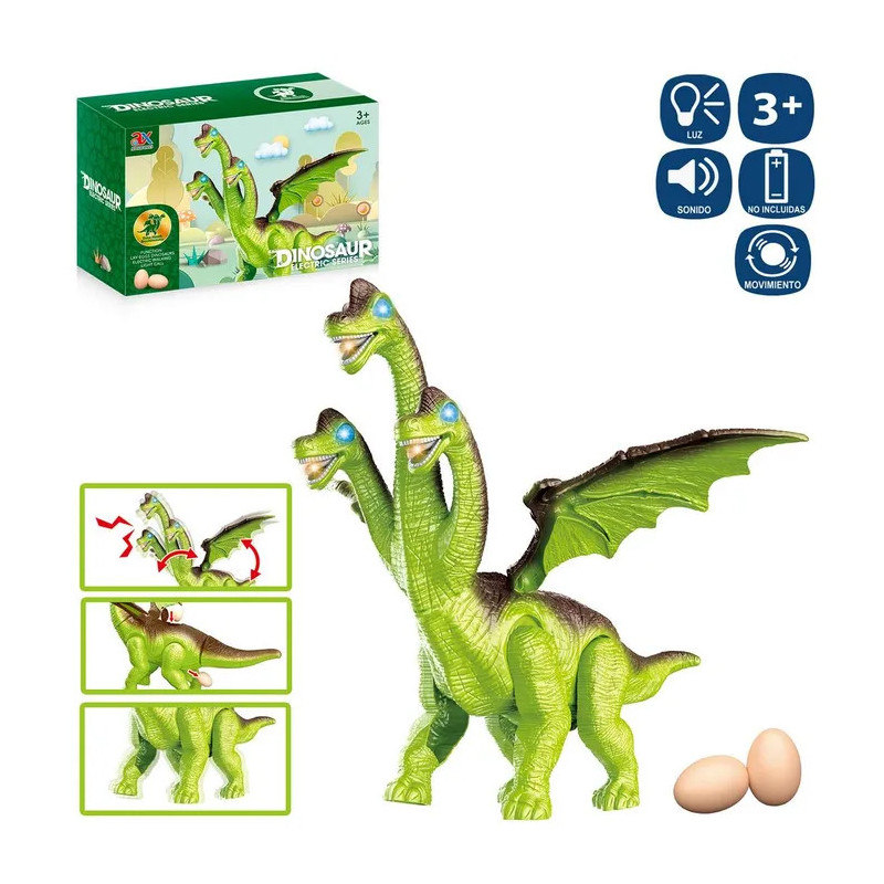 Figura Dinosaurio 3 Cabezas