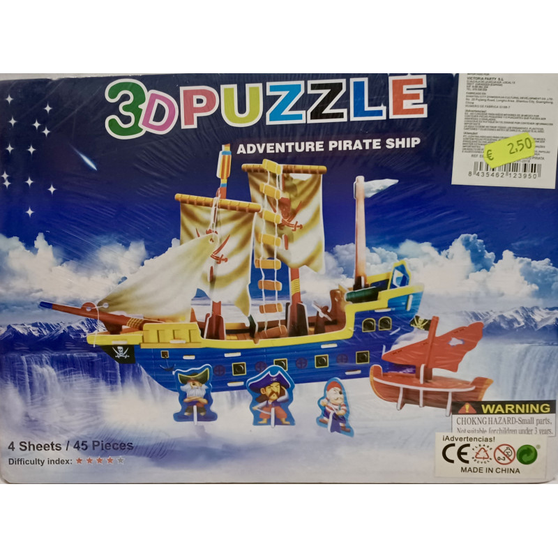 Puzzle 3D Aventura Pirata